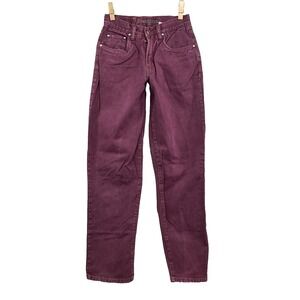 Vintage Unionbay Jeans 28x32* Burgundy Mom 90s Western Skate Grunge Y2K Workwear